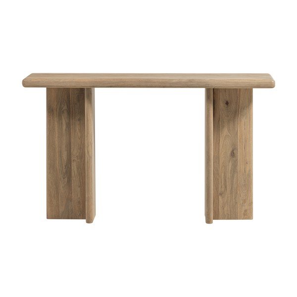 Pomoćni stol od masivnog manga u svijetloj prirodnoj boji 40x80 cm Ato – WOOOD
