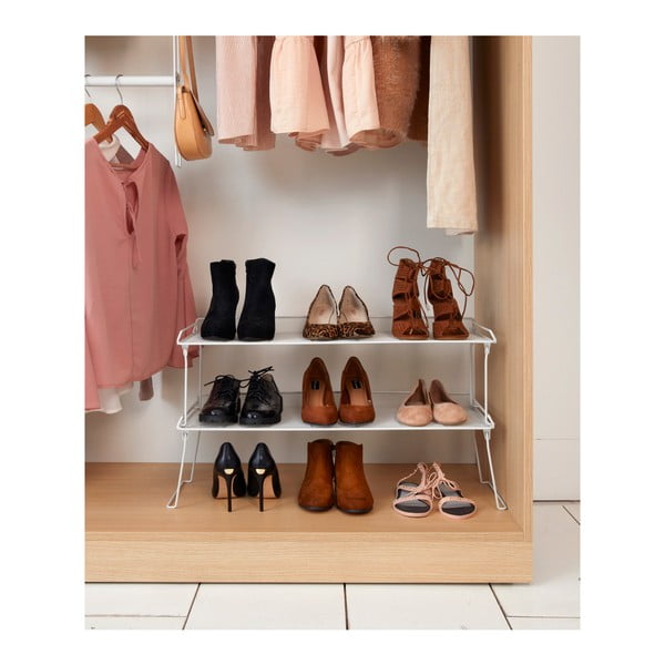 Bijela sklopivi stalak za cipele jednomm policom Compactor-image-1