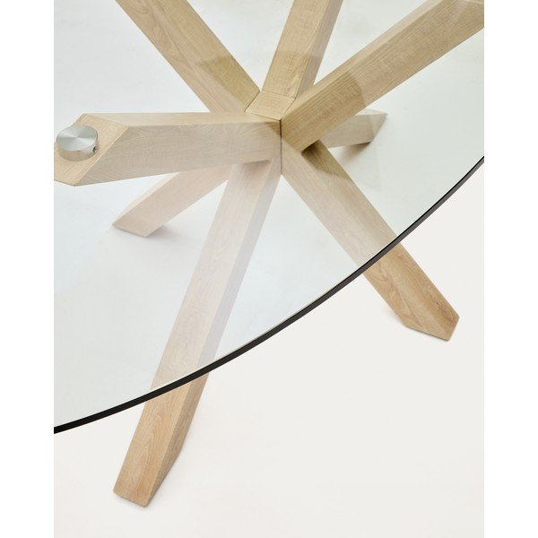 Blagovaonski stol sa staklenom pločom stola 100x200 cm Argo – Kave Home-image-4