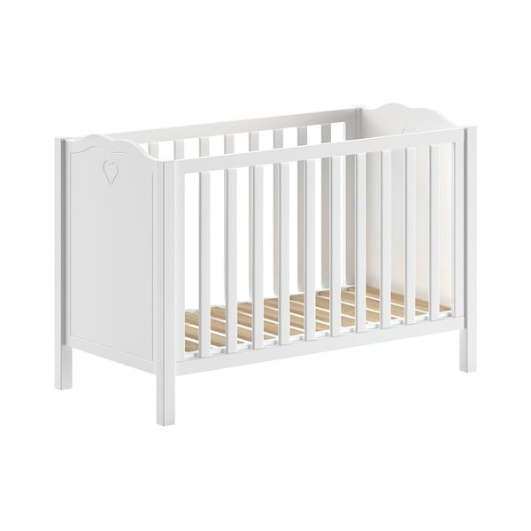 Bijeli dječji krevet od masivnog bora 60x120 cm Amori – Vipack