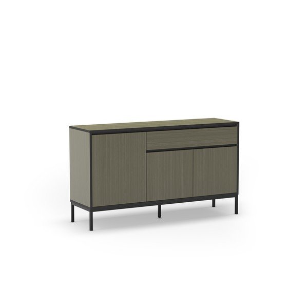 Tamno zelena niska komoda 140x80 cm Lorenza – Marckeric-image-2