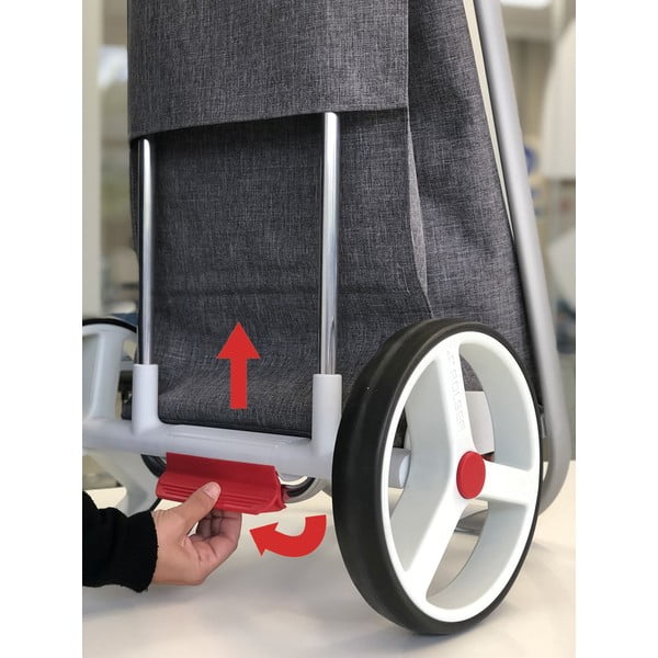 Vreća za kupovinu s kotačićima 53 l Com Tweed Polar Black Tube – Rolser-image-4