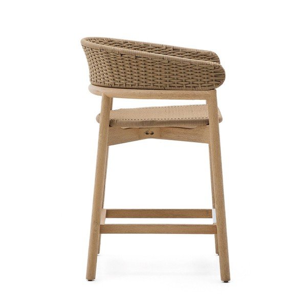 Vrtna barska stolica od masivnog drveta u prirodnoj boji Arinella – Kave Home-image-3