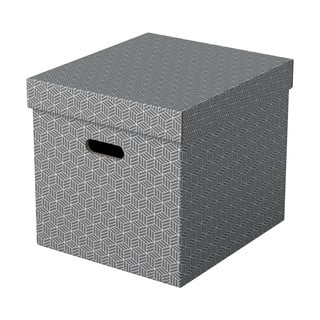 Sada 3 šedých úložných boxů Leitz Eselte, 32 x 36,5 cm