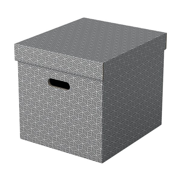 Sada 3 šedých úložných boxů Leitz Eselte, 32 x 36,5 cm