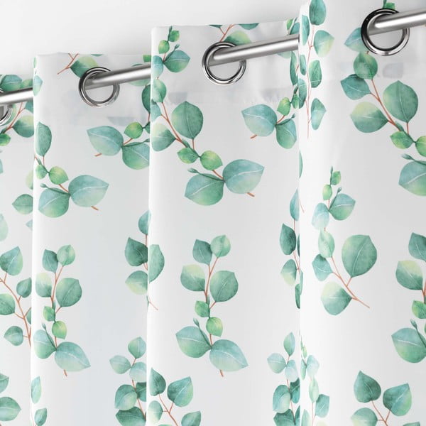 Bijela/zelena zavjesa 140x280 cm Leandre – douceur d'intérieur-image-1