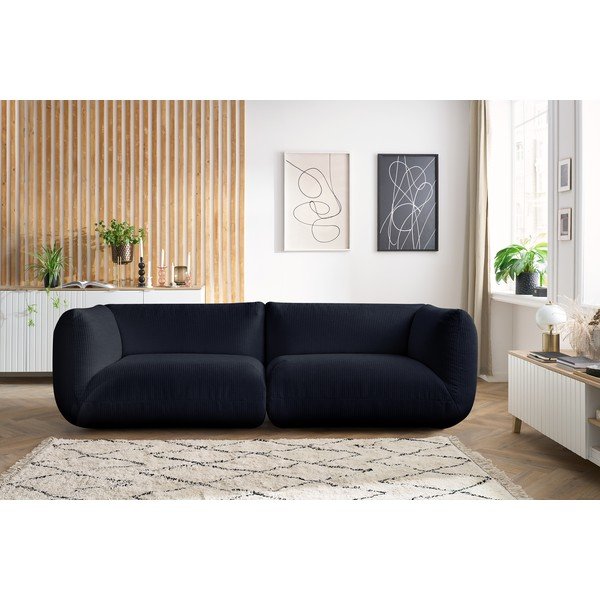 Tamno plava sofa od samta 260 cm Lecomte - Bobochic Paris-image-1