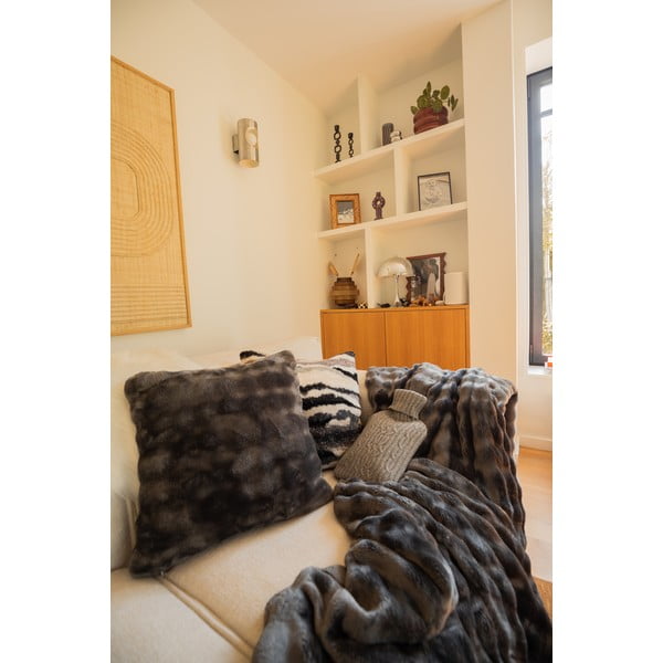 Siva deka od mikropliša 150x200 cm Wave – Tiseco Home Studio-image-2