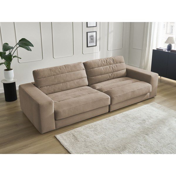 Smeđe-siva baršunasti sofa 276 cm Sierra – Bobochic Paris-image-1