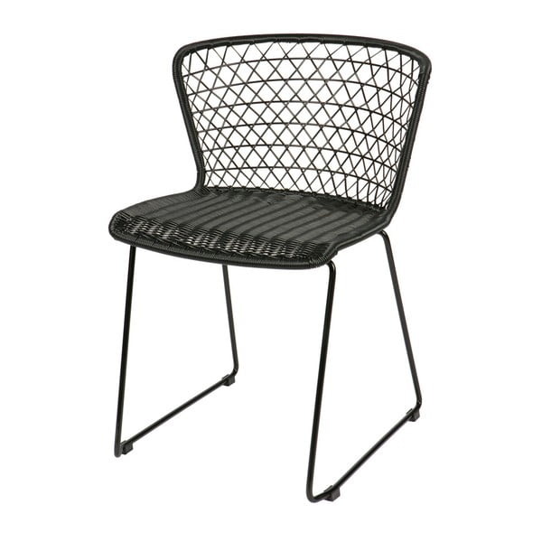 Set od 2 crne stolice s metalnom konstrukcijom BePureHome Quadro