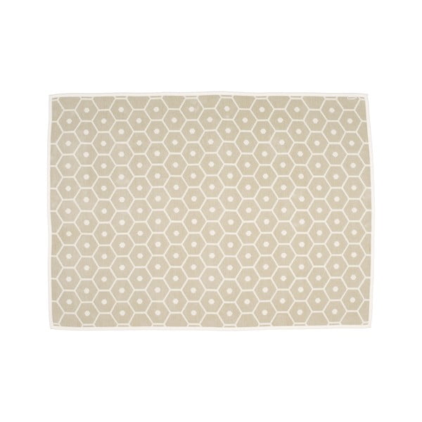 Krem deka od mješavine vune 140x180 cm Honey Sand – Pappelina