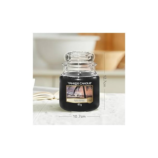 Mirisna svijeća vrijeme gorenja 65 h Black Coconut – Yankee Candle-image-2