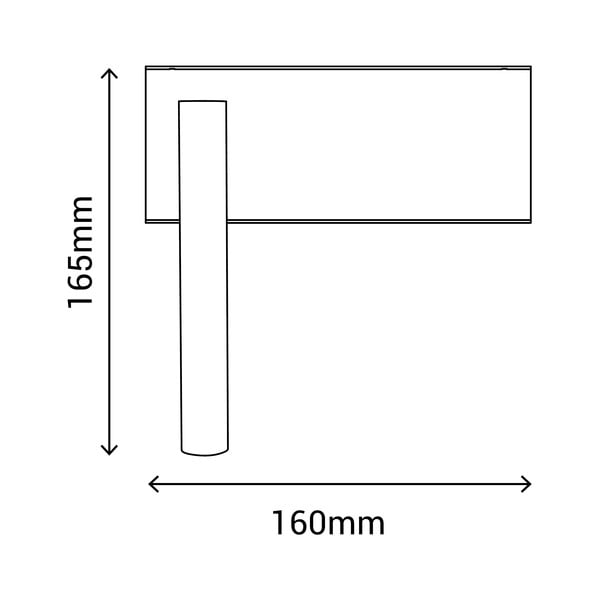 Crna zidna svjetiljka SULION Clara, visina 16,5 cm-image-3