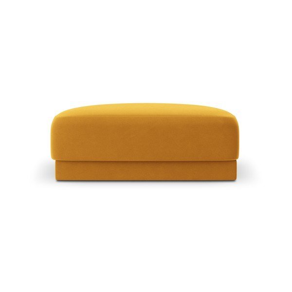 Senf žuti baršunasti tabure Miley  – Micadoni Home-image-3