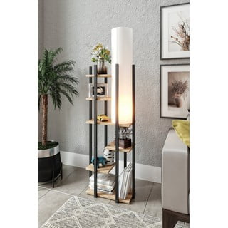 Crno-bijela/u prirodnoj boji stojeća svjetiljka (visina 84 cm) Vogue – Opviq lights