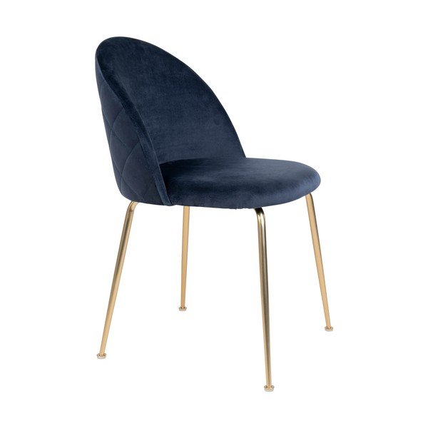 Plave/u zlatnoj boji baršunaste blagovaonske stolice u setu 2 kom Geneve – House Nordic-image-3