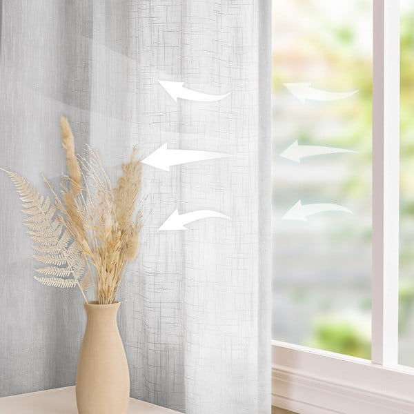 Bijela zavjesa 140x250 cm Valeta – Restilo-image-3