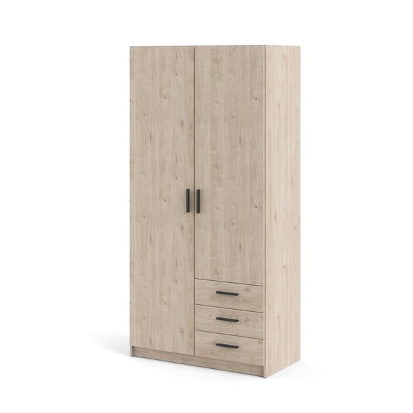 Ormar u dekoru hrasta u prirodnoj boji 99x200 cm Sprint – Tvilum-image-4