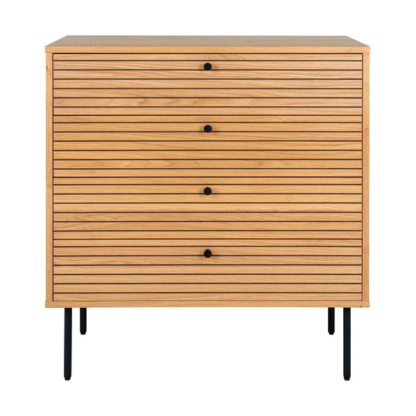 Visoka komoda u dekoru hrasta u prirodnoj boji 80x85 cm Kyoto – House Nordic