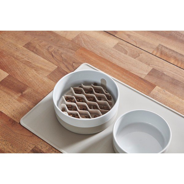 Porculanska zdjela za hranu za ljubimce za pse ø 21,5 cm Coppa Greige M/L – MiaCara-image-1