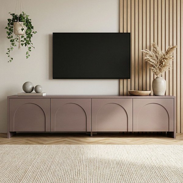 Smeđe-siva TV komoda 180x45x32 cm Aurelia – Kalune Design-image-2