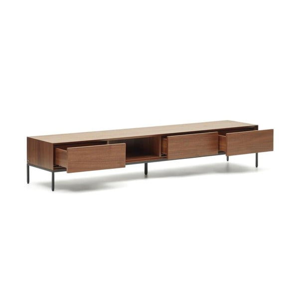 TV komoda u dekoru oraha u prirodnoj boji 195x35 cm Vedrana – Kave Home-image-3