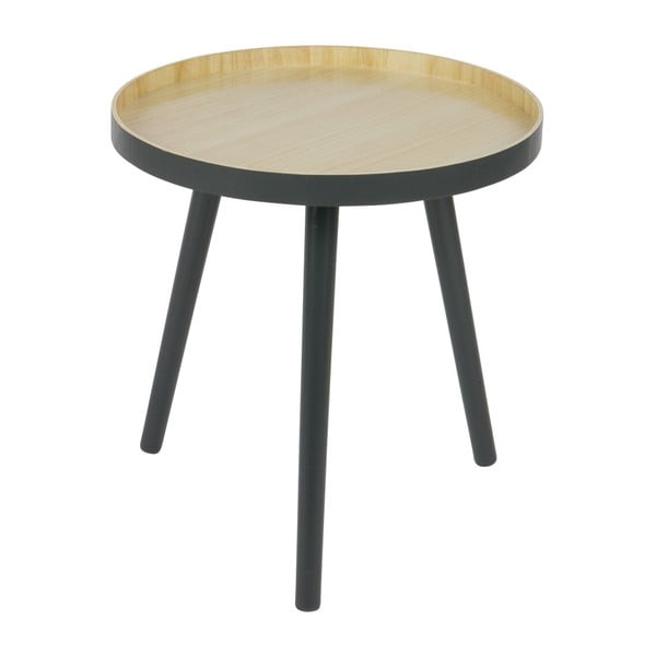 Bočni stol s antracit sivom konstrukcijom DRVO Sasha, ø 41 cm