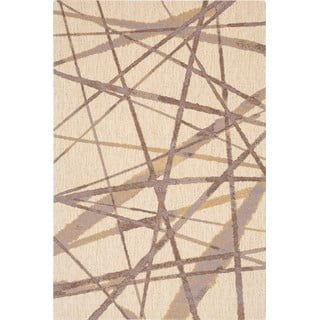 Bež vuneni tepih 100x180 cm Sticks – Agnella