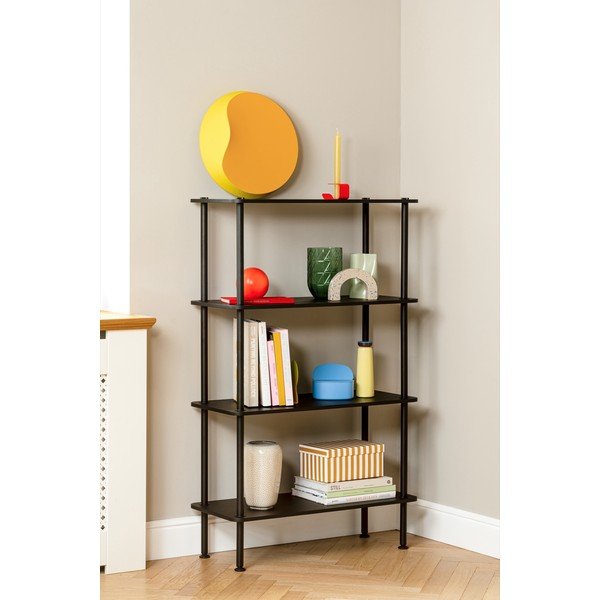 Crni regal u dekoru hrasta 80x163x35 cm Teidi – noo.ma-image-2