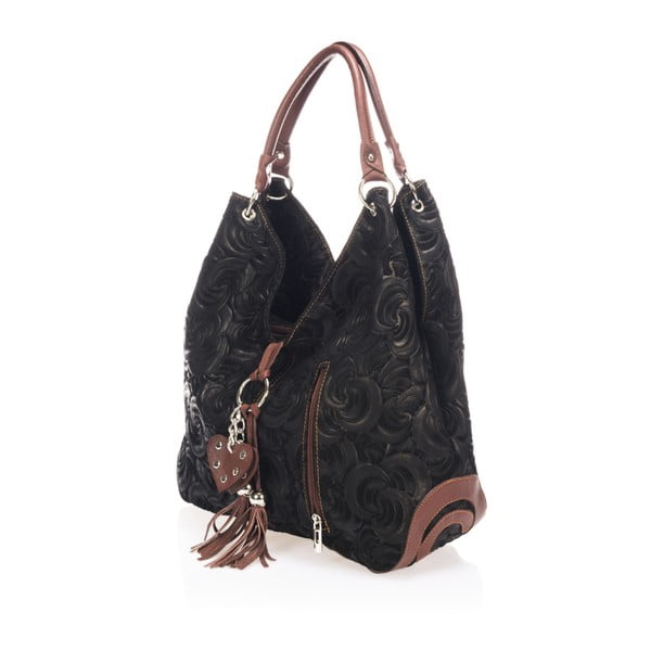 Crna kožna torbica Giorgio Costa Terst-image-2