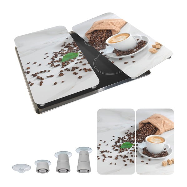 Zaštitni poklopci za štednjak u setu od kaljenog stakla 2 kom 52x30 cm Café Aromatica – Maximex-image-2