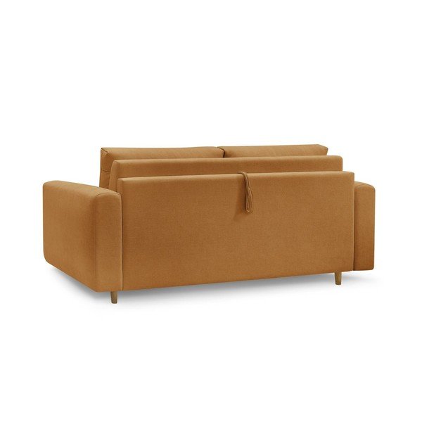 Senf žuta sofa za spavanje/sklopiva 220 cm Cocoone – Bobochic Paris-image-4