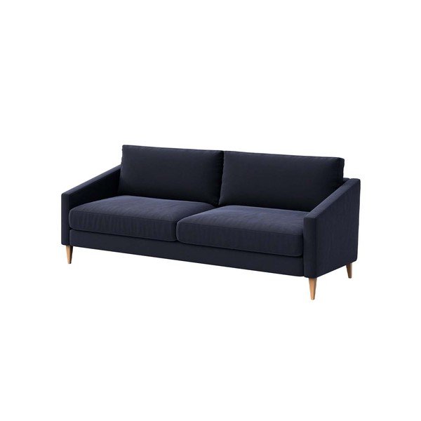 Tamno plava baršunasti sofa 200 cm Karoto – Ame Yens-image-2