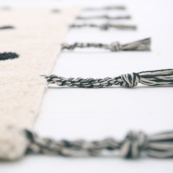 Crni/krem periv/ručno rađen pamučan tepih 100x150 cm Nümi Black – Nattiot-image-4