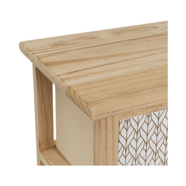 Visoka komoda od masivne paulovnije u prirodnoj boji 34x78 cm – Casa Selección-image-2