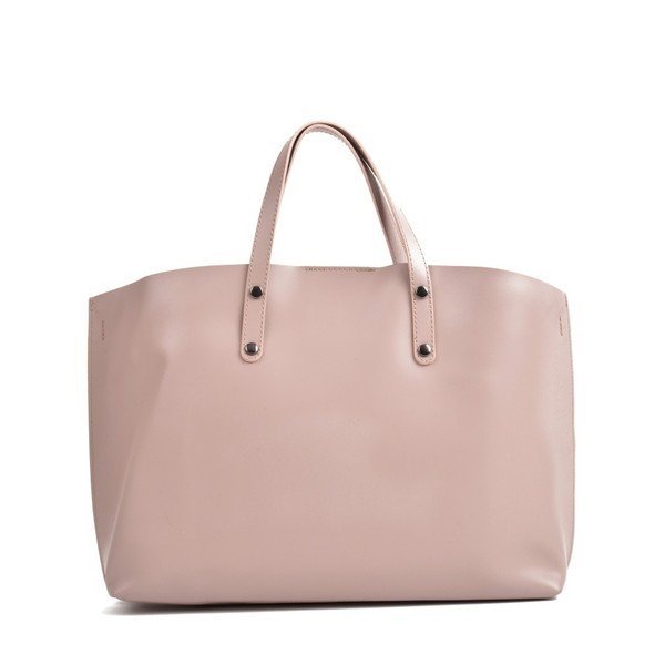 Ružičasto-bež kožna torbica Mangotti Bags Lulia-image-2