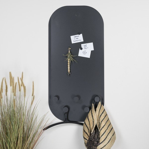 Crna metalna zidna vješalica 55 cm Espen – Spinder Design-image-1