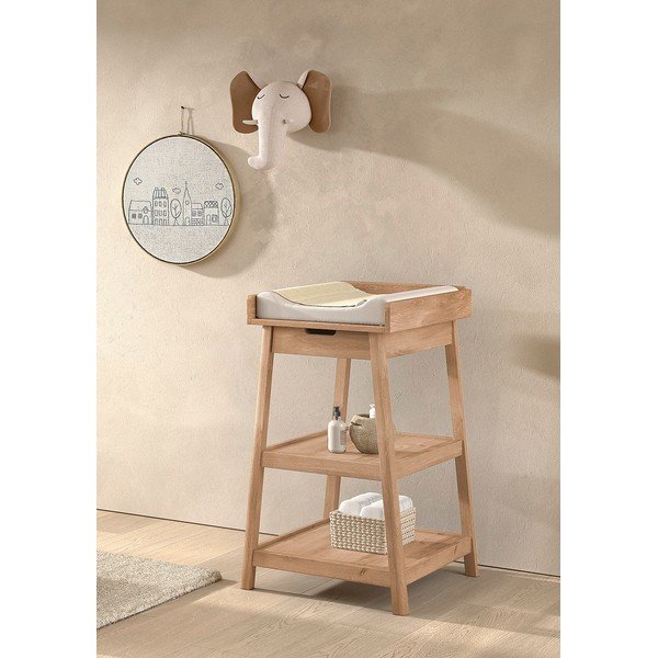 Stol za presvlačenje od punog hrasta u prirodnoj boji Woods – Vipack-image-1