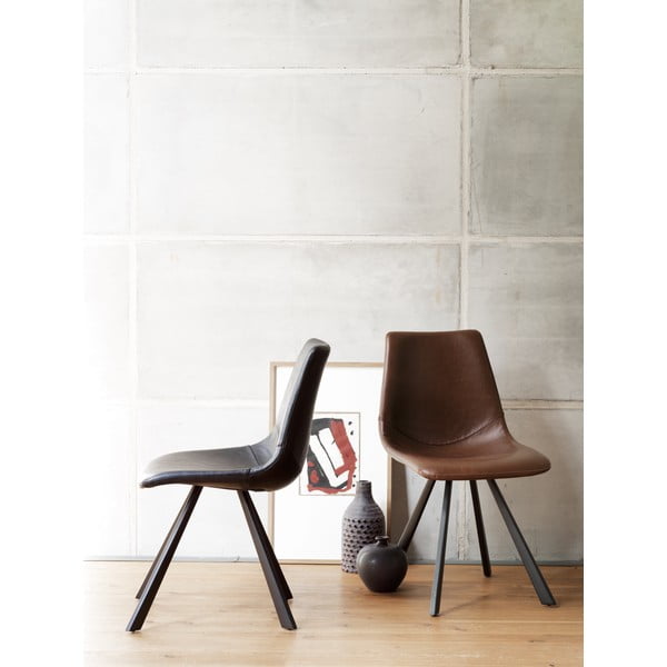 Crna blagovaonska stolica s crnim nogama Rowico Alpha-image-1