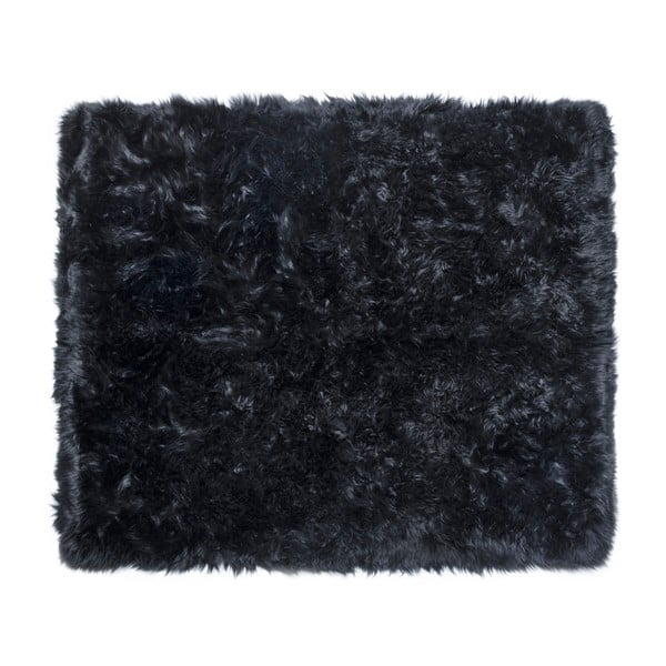 Crni tepih od ovčje kože Royal Dream Zeland Sheep, 130 x 150 cm