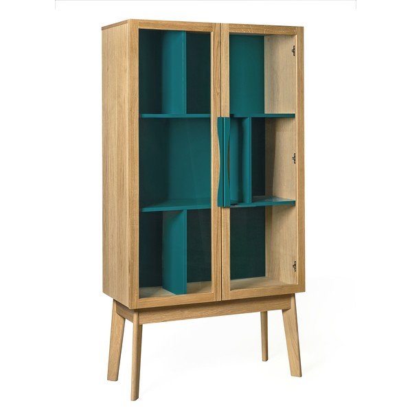 Tirkizno plava vitrina Woodman Avon-image-2