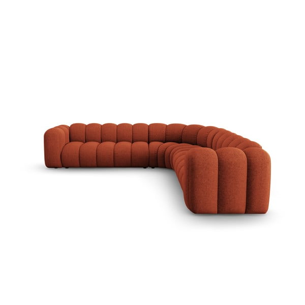 Ciglasta kutna garnitura od šenila Lupine – Micadoni -image-2