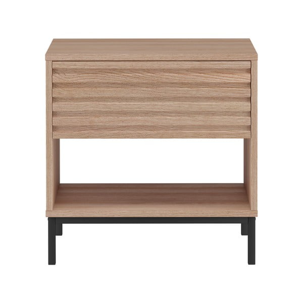 Noćni ormarić s pločom stola u dekoru hrasta u prirodnoj boji Celine – Støraa-image-2