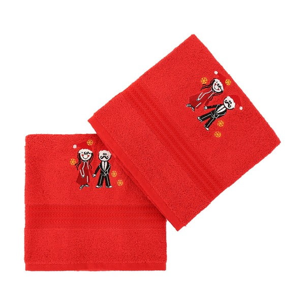 Set od 2 crvena pamučna ručnika Cift Red