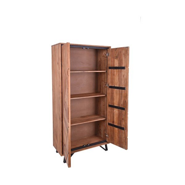Ormar od masivnog bagrema u prirodnoj boji 90x181x40 cm Ambala – Interia Home & Living-image-3