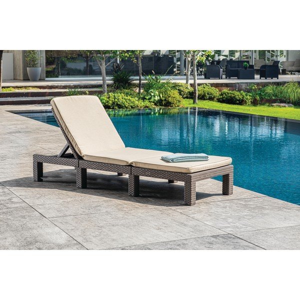 Bež vrtna ležaljka od umjetnog ratana Daytona – Keter-image-2