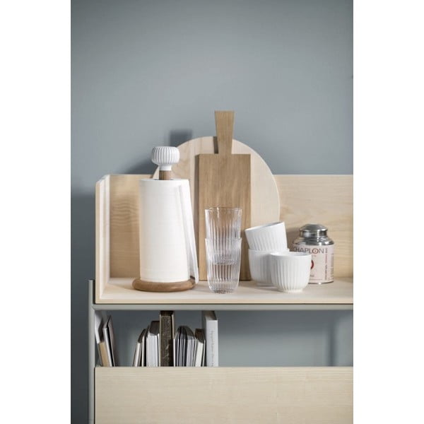 Stalak za papirne ručnike izrađen od hrastovog drveta drveta s bijelim porculansim detaljima Kähler Design Hammershoi-image-2