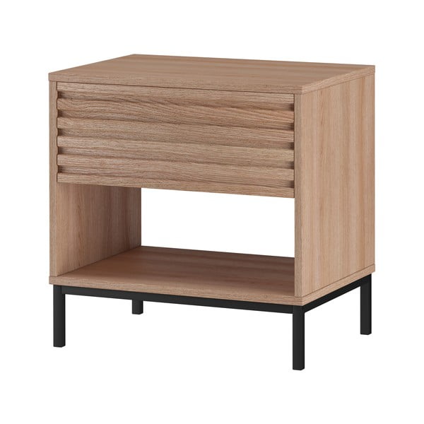 Noćni ormarić s pločom stola u dekoru hrasta u prirodnoj boji Celine – Støraa