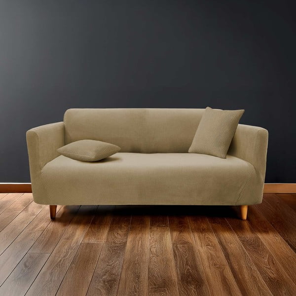 Smeđa rastezljiva presvlaka za sjedeću garnituru trosjed Sacha – douceur d'intérieur