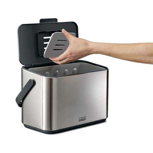 Kanta za bio otpad u srebrnoj boji 4 l Collect – Joseph Joseph-image-4